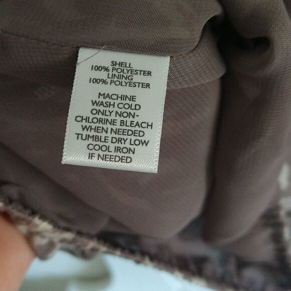 LOFT Sleeveless Blouse Animal Print Natura Tan size XS - Picture 5 of 6